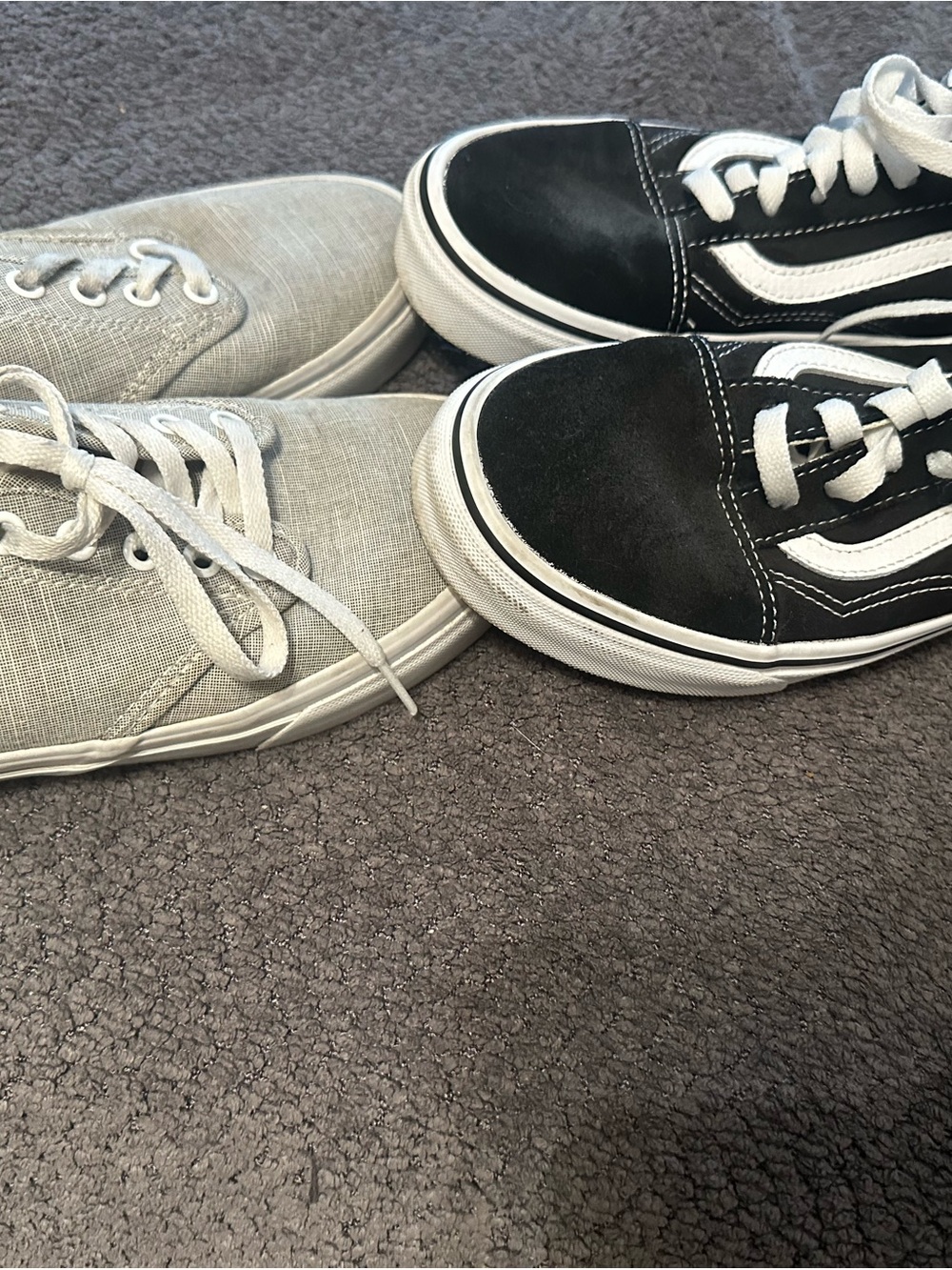Vans Black and White Low Top Sneakers